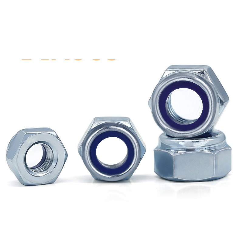 High Strength Grade 4 8 10 12 Steel Galvanized Blue White Zinc Plated DIN982 DIN985 Nylon Lock Nuts Nylock Nuts