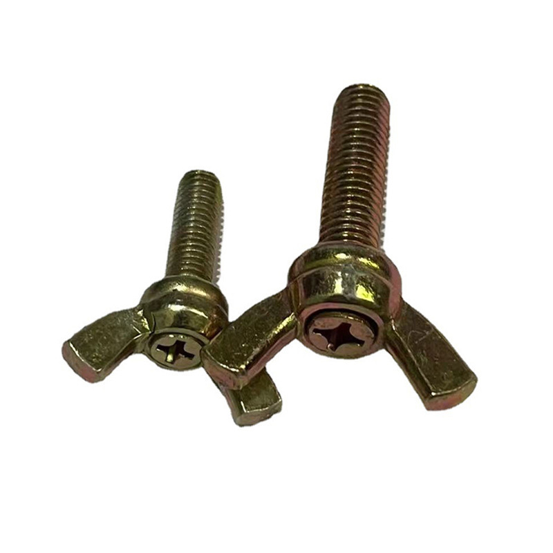High Strength Grade 4.8 8.8 10.9 12.9 Yellow Zinc Plated DIN316 Butterfly Wing Bolts