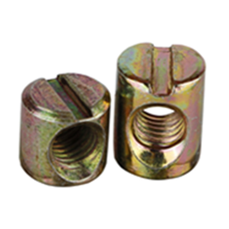High Strength Grade 4 8 10 12 Steel Color Yellow Zinc Plated Barrel Nuts