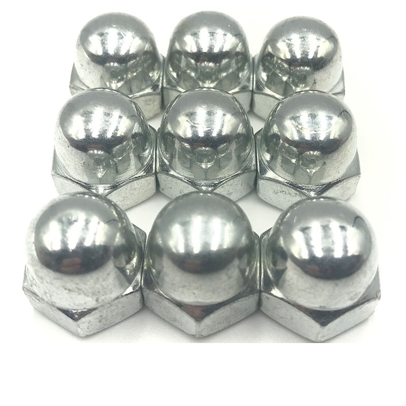 High Strength Grade 4 8 10 12 Steel Galvanized Blue White Zinc Plated DIN1587 Cap Nuts