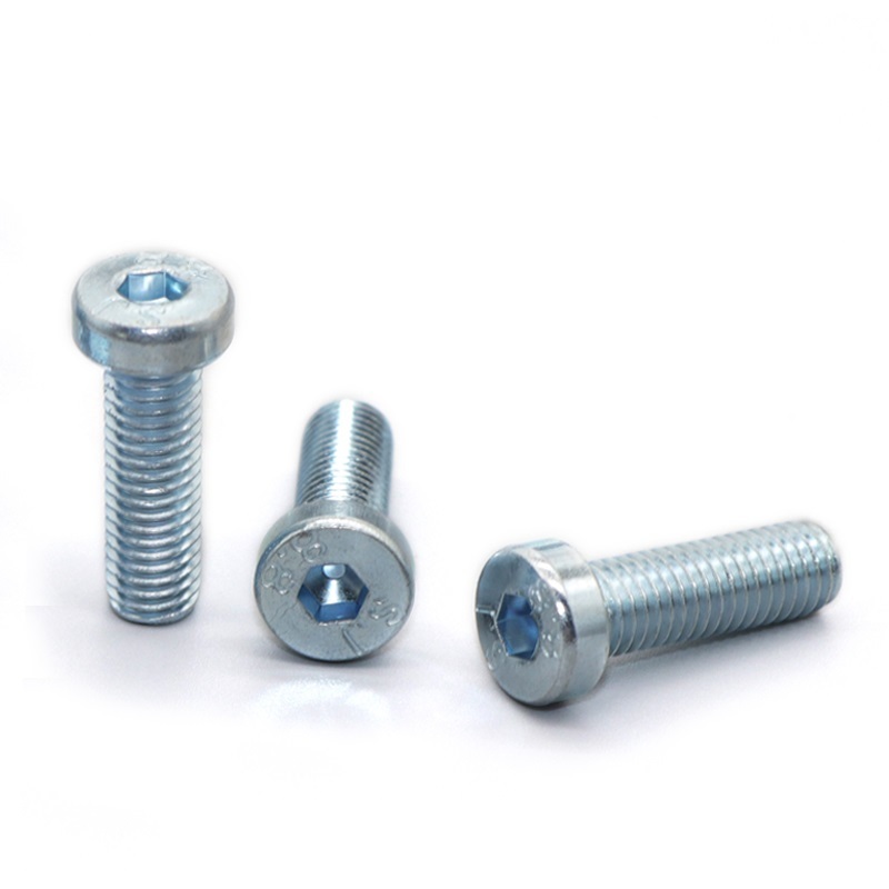 High Strength Grade 4.8 8.8 10.9 12.9 Steel Galvanized White Blue Zinc Plated DIN7984 Low Head Hex Socket Bolts