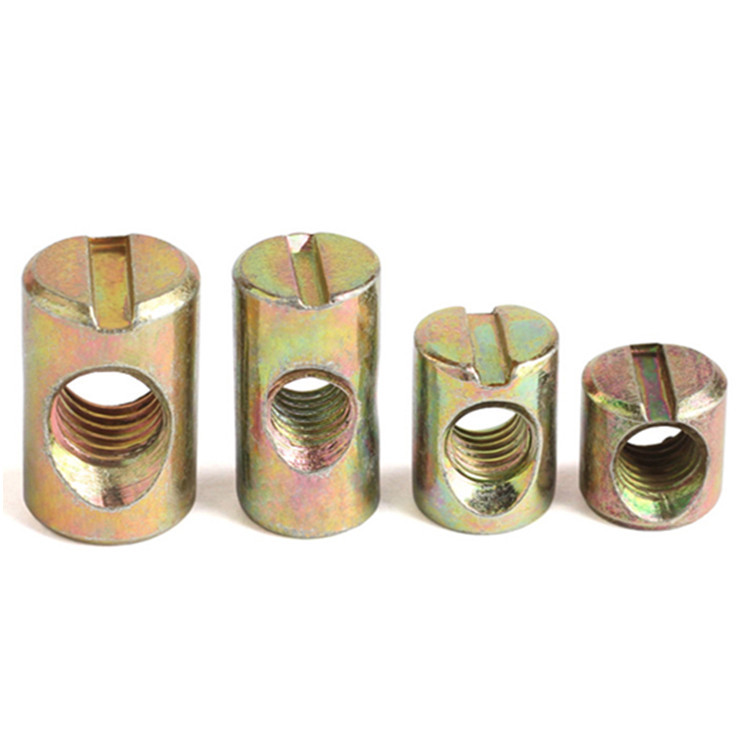 High Strength Grade 4 8 10 12 Steel Color Yellow Zinc Plated Barrel Nuts