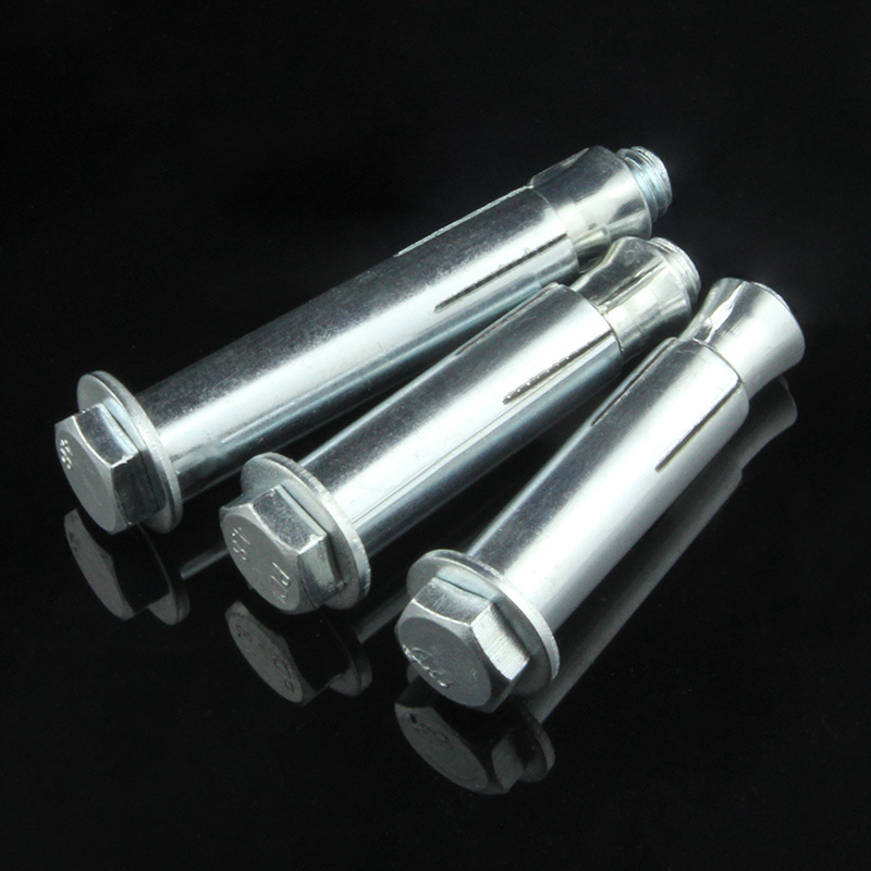 White Blue Zinc Plated Steel Hex Nut Sleeve Anchor Expansion Bolt