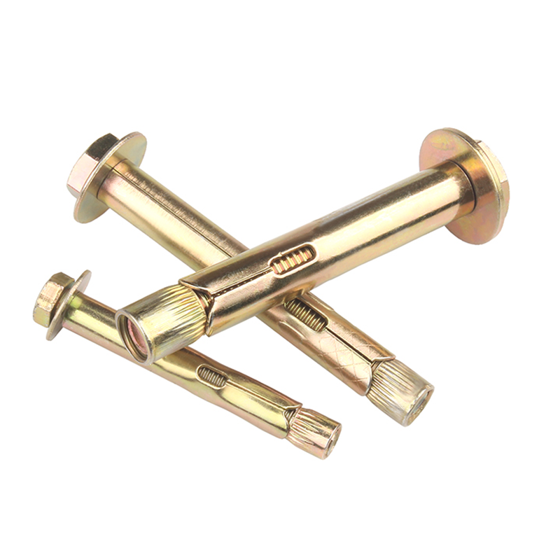 Color Yellow Zinc Plated Hex Nut Sleeve Anchor Expansion Bolt