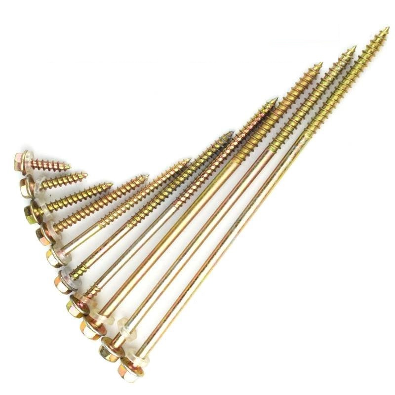 Color Yellow Zinc PlatedSteel Hexagon Head Hex Self-tapping Screws