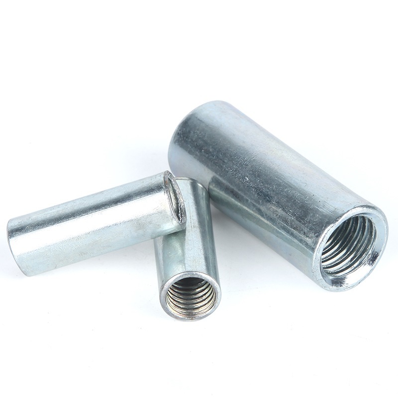 High Strength Grade 4 8 10 12 Steel Galvanized Blue White Zinc Plated DIN6334 Long Hex Coupling Nuts