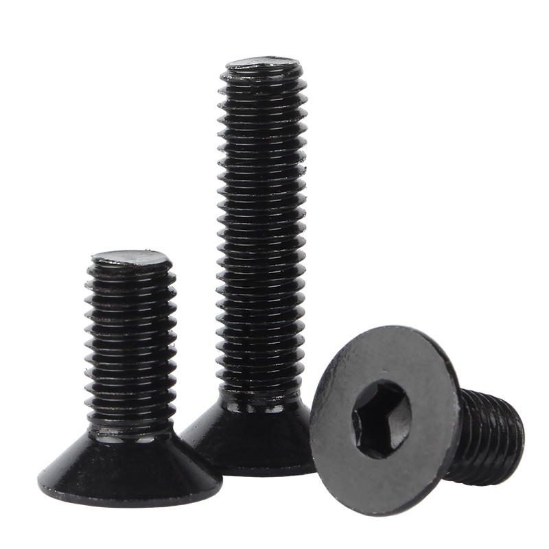 High Strength Grade 4.8 8.8 10.9 12.9 Black Oxide DIN7991 CSK Flat Head Hex Socket Bolts
