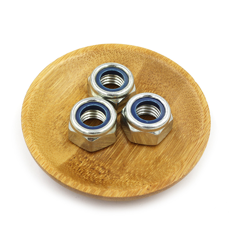 High Strength Grade 4 8 10 12 Steel Galvanized Blue White Zinc Plated DIN982 DIN985 Nylon Lock Nuts Nylock Nuts
