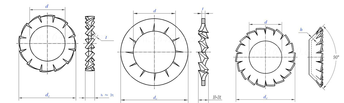 DIN 6798 V Type Conical Lock Washers-Hebei Chengyi Engineering