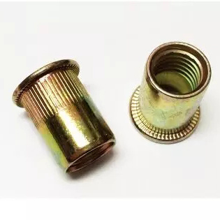 High Strength Grade 4 8 10 12 Steel Color Yellow Zinc Plated DIN7340 Rivet Nuts