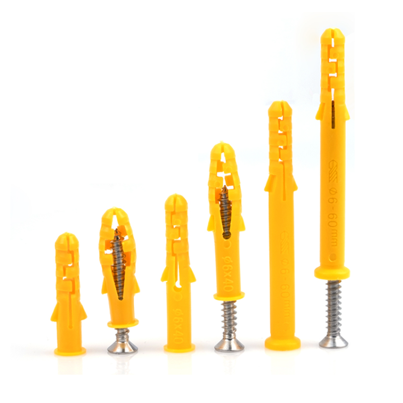 Nylon Plastic Wall Plug Anchor With Screws Plastic Expansion Anchor