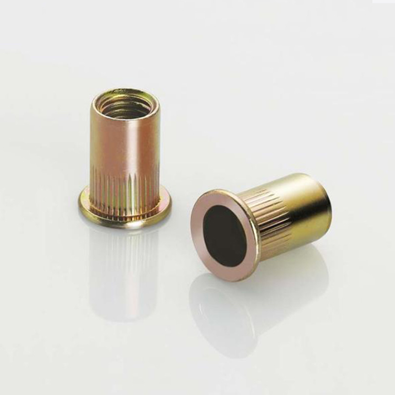 High Strength Grade 4 8 10 12 Steel Color Yellow Zinc Plated DIN7340 Rivet Nuts