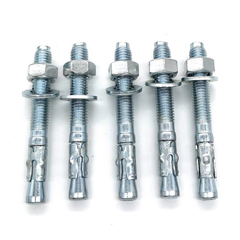 White Blue Zinc Plated Carbon Steel Wedge Anchor Bolts