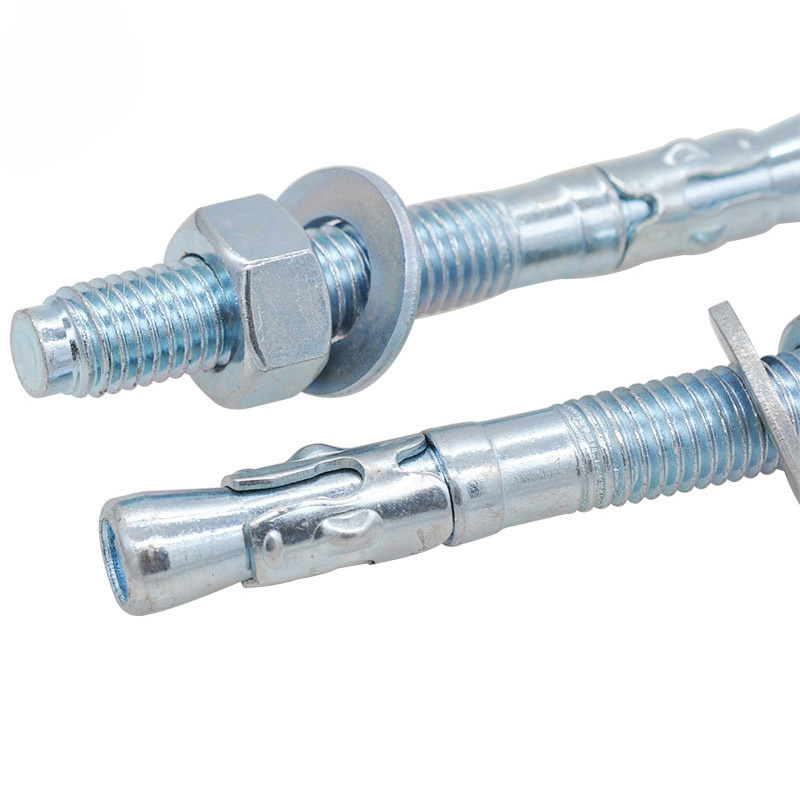 White Blue Zinc Plated Carbon Steel Wedge Anchor Bolts