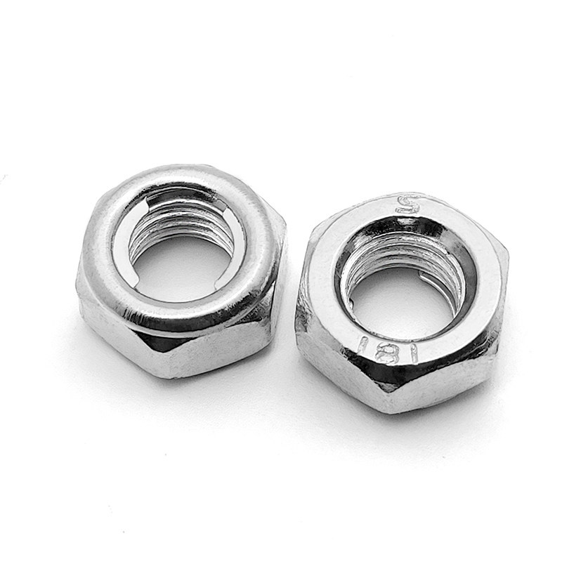 High Strength Grade 4 8 10 12 Steel Galvanized Blue White Zinc Plated DIN980V DIN980M All Metal Lock Nuts