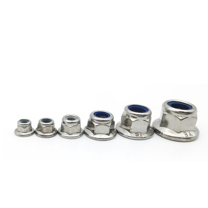 Stainless Steel A2-70 A4-80 SS201 SS304 SS316 DIN6926 DIN1663 Nylon Lock Nuts With Flange Flange Nylock Nuts