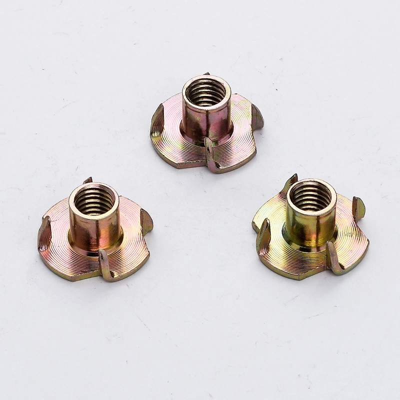 Color Yellow Zinc Plated Female Wood T Tee Four | Hebei Chengyi