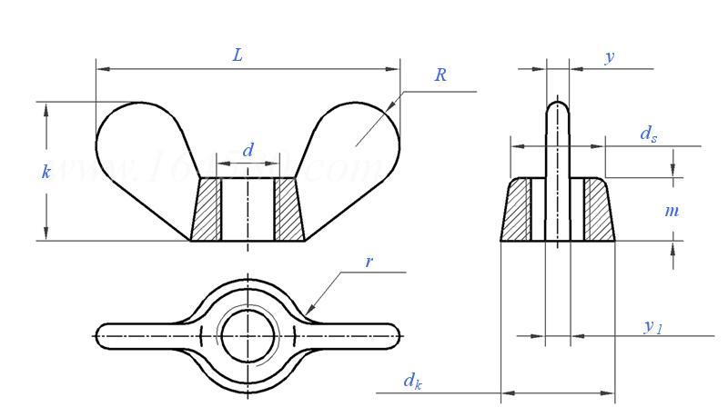 Copper Brass DIN315 Butterfly Wing Nuts-Hebei Chengyi Engineering