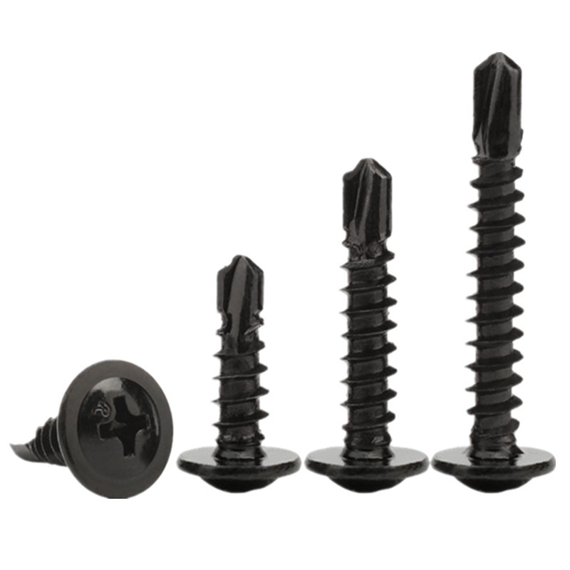 Black Phosphate Black Oxide Large Flat Head Drill Screw Self-drillng Screws