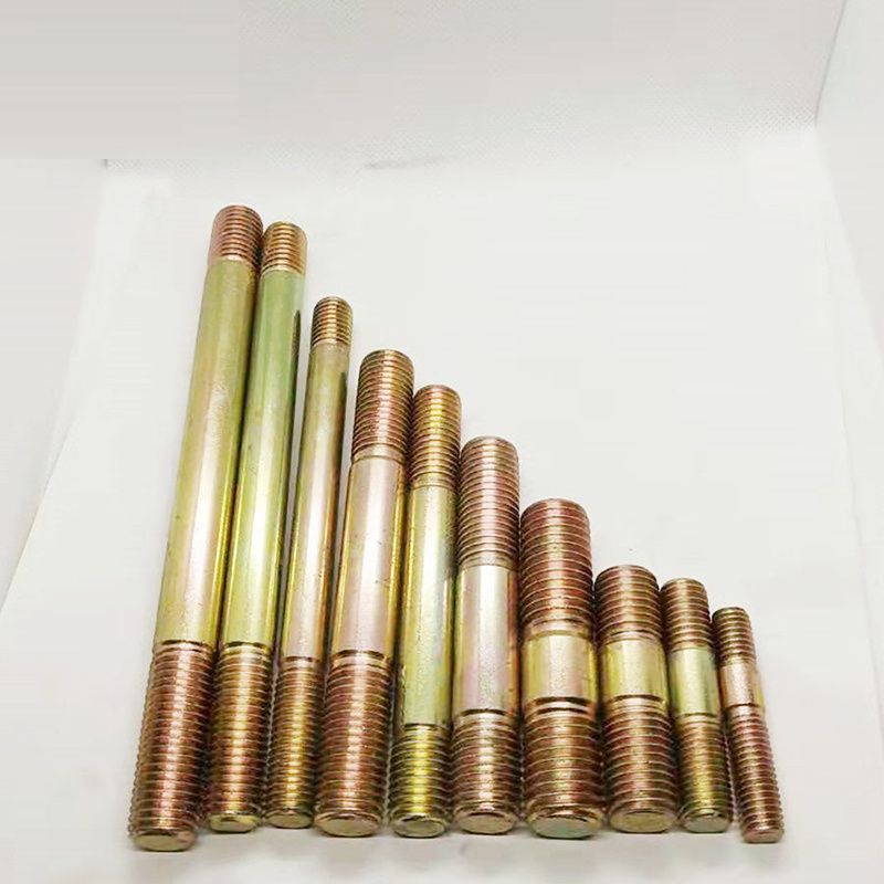 Color Yellow Zinc Plated Steel DIN938 Double Ending | Hebei Chengyi