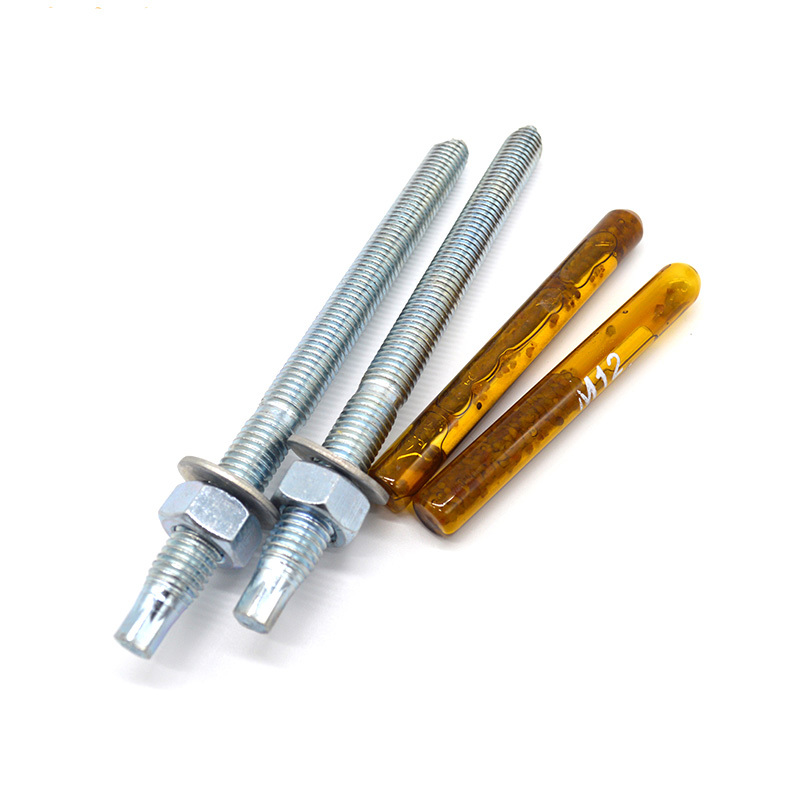 White Blue Zinc Plated Steel Chemical Anchor Bolts