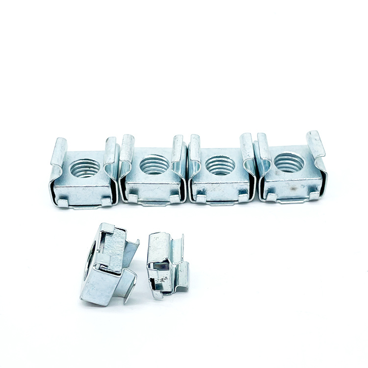 High Strength Grade 4 8 10 12 Steel Galvanized Blue White Zinc Plated Cage Nuts
