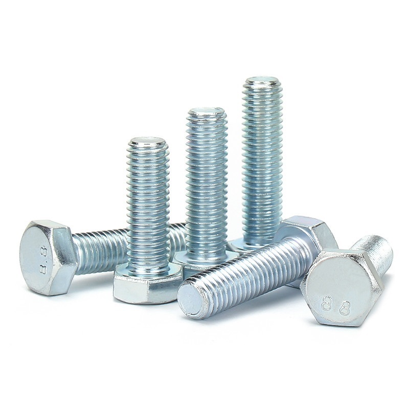 High Strength Grade 8.8 10.9 12.9 Steel DIN931 DIN933 Zinc Plated Hex Bolts
