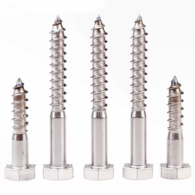 Stainless Steel SS304 SS316 SS201 Hexagon Head Hex Wood Screws