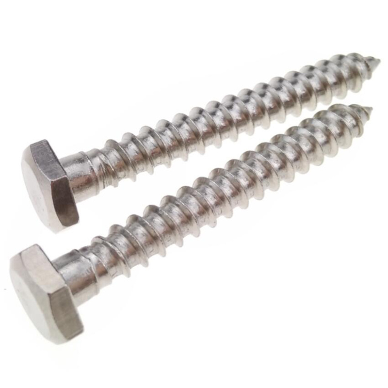 Stainless Steel SS304 SS316 SS201 Hexagon Head Hex Wood Screws