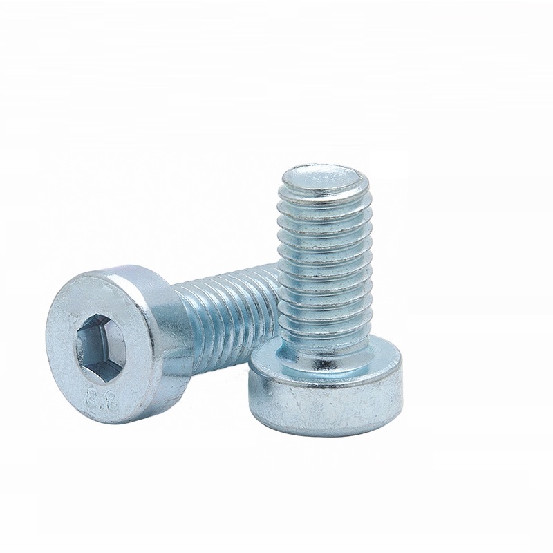 High Strength Grade 4.8 8.8 10.9 12.9 Steel Galvanized White Blue Zinc Plated DIN7984 Low Head Hex Socket Bolts